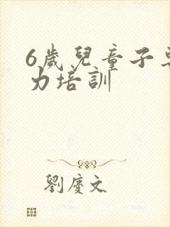 6岁儿童子专注力培训