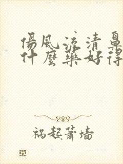 伤风流清鼻涕吃什么药好得快封面