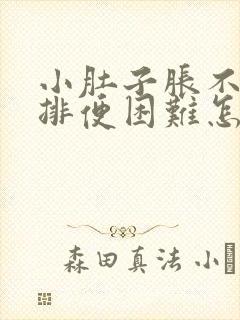 小肚子胀不排气排便困难怎么办封面