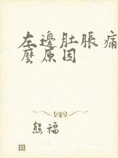 左边肚胀痛是什么原因