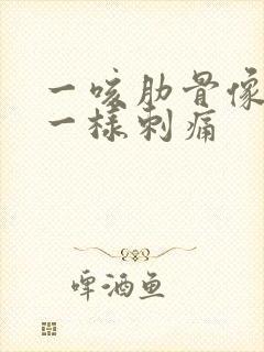 一咳肋骨像针扎一样刺痛