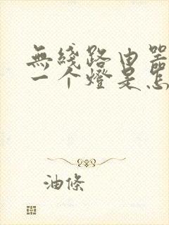 无线路由器只亮一个灯是怎么回事