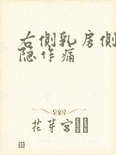 右侧乳房侧面隐隐作痛封面