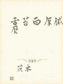 舌苔白厚腻是怎么