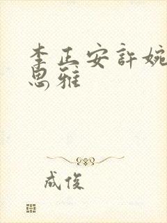 李正安许婉卿宋思雅封面