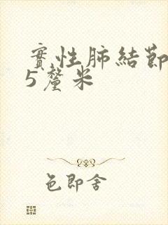 实性肺结节0.5厘米