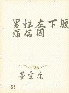 男性左下腹部疼痛病因