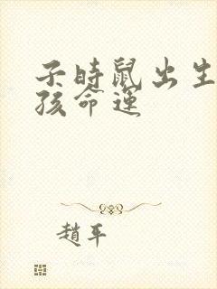 子时鼠出生的男孩命运