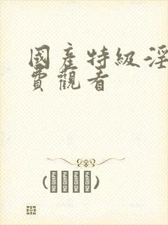 国产特级淫片免费观看