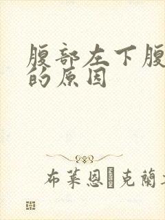 腹部左下腹疼痛的原因