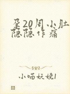 孕20周小肚子隐隐作痛封面