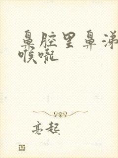 鼻腔里鼻涕倒流喉咙封面