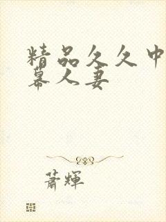 精品久久中文字幕人妻封面