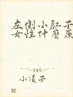 左侧小肚子疼痛女性什么原因