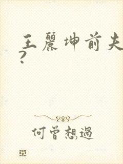 王丽坤前夫是谁?