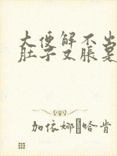 大便解不出来,肚子又胀是什么原因