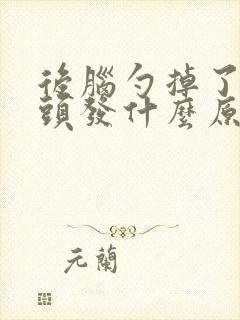 后脑勺掉了一块头发什么原因