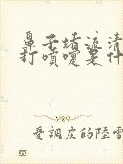 鼻子堵流清鼻涕打喷嚏是什么原因