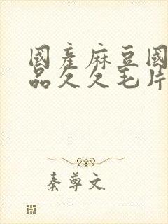 国产麻豆国精精品久久毛片