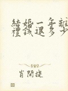 结婚一年离婚彩礼钱退多少钱封面