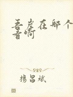 吾岸在哪个平台看啊