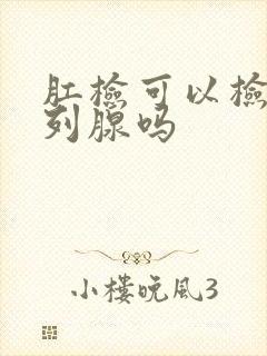 肛检可以检查前列腺吗