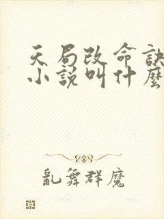 天局改命诀原著小说叫什么名字