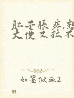 肚子胀疼,想拉大便又拉不出来是什么原因