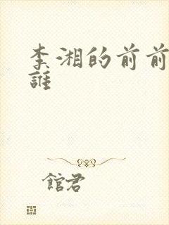 李湘的前前夫是谁