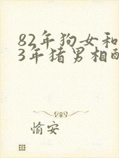 82年狗女和83年猪男相配婚姻如何封面