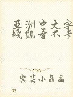 亚洲中文字幕在线观看不卡