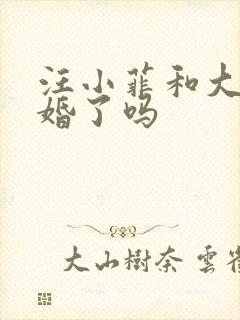 汪小菲和大s离婚了吗封面