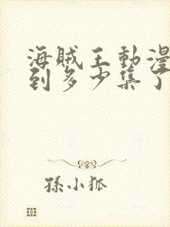 海贼王动漫更新到多少集了封面