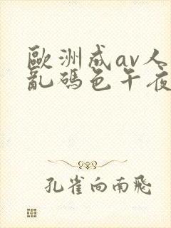欧洲成av人片乱码色午夜
