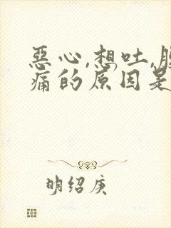 恶心,想吐,腹痛的原因是什么?