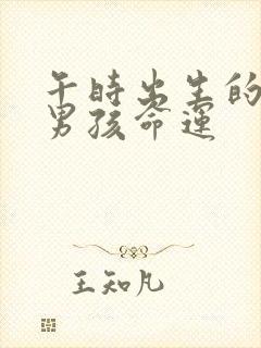 午时出生的属龙男孩命运