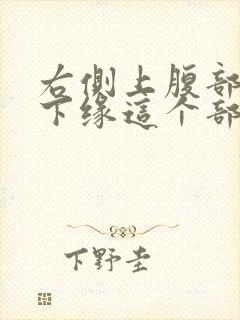 右侧上腹部肋骨下缘这个部位隐隐作痛