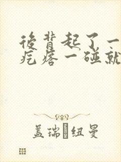 后背起了一个大疙瘩一碰就疼