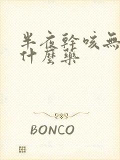 半夜干咳无痰吃什么药