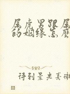 属虎男跟属羊女的姻缘怎么样