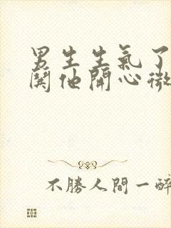 男生生气了怎么哄他开心微信