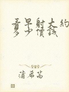 看早射大约要花多少价钱封面