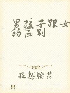 男孩子跟女孩子的区别