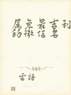 属兔最吉利旺财的微信名