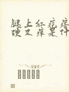 腿上红疙瘩有点硬又痒是什么原因