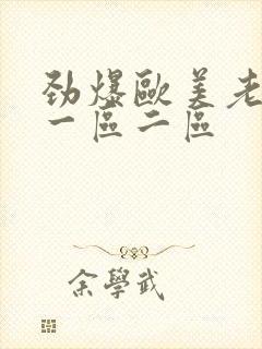 劲爆欧美老熟女一区二区