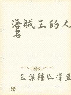 海贼王的人物排名