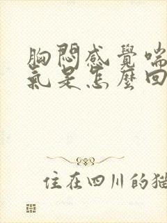 胸闷感觉喘不上气是怎么回事