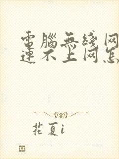 电脑无线网怎么连不上网怎么回事封面