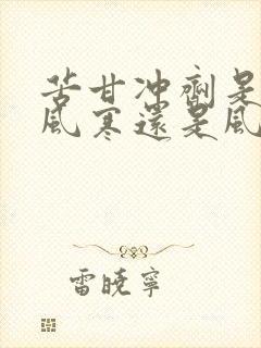 苦甘冲剂是治疗风寒还是风热感冒封面